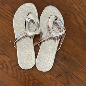 Elegant Silver Women's Sandals